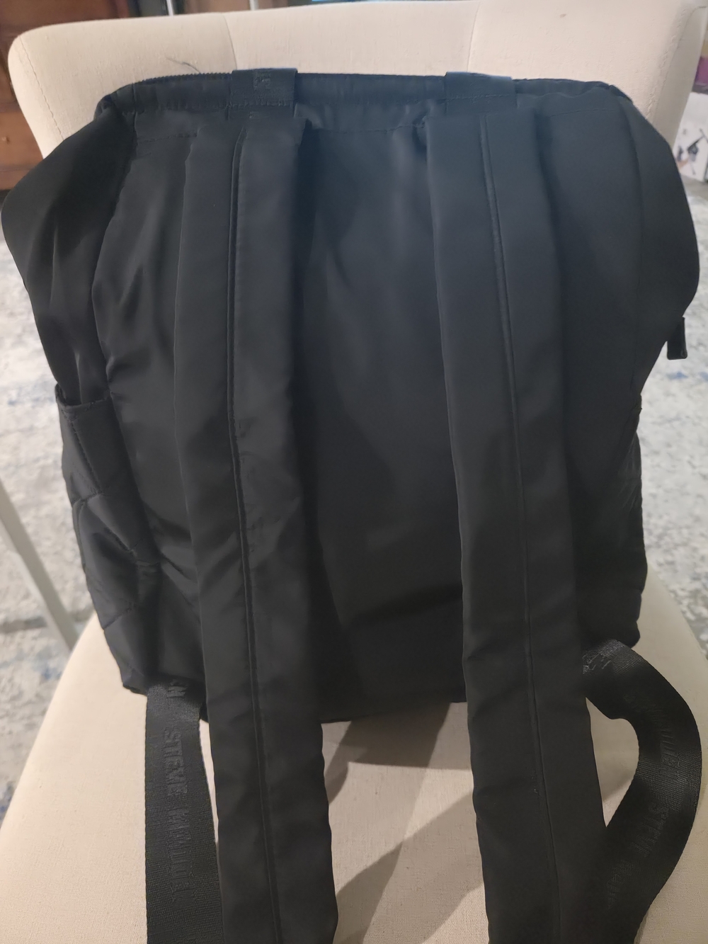 Steve Madden Black Quilted Backpack - Picture 3 of 8